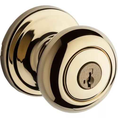 Kwikset 740H-3 Bright Brass Hancock Keyed Entry Knob