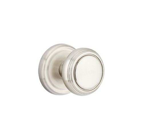 Emtek NW-US15-PHD Satin Nickel Norwich (Pair) Half Dummy Knobs with Your Choice of Rosette
