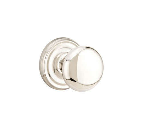 Emtek P-US14-PHD Polished Nickel Providence (Pair) Half Dummy Knobs with Your Choice of Rosette