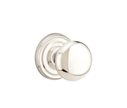 Emtek P-US14-PRIV Polished Nickel Providence Privacy Knob with Your Choice of Rosette