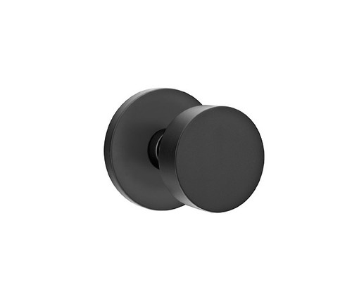 Emtek ROU-US19-PHD Flat Black Round (Pair) Half Dummy Knobs with Your Choice of Rosette