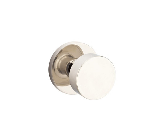 Emtek ROU-US14-PRIV Polished Nickel Round Privacy Knob with Your Choice of Rosette