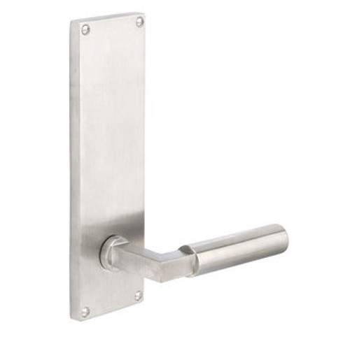 Emtek S802SS Brushed Stainless Steel Style Non-Keyed Privacy Sideplate Lockset