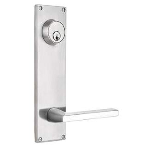 Emtek S811SS Brushed Stainless Steel Style 5-1/2" C-to-C Passage/Single Keyed Sideplate Lockset