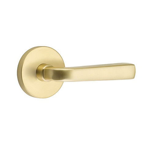 Emtek SIO-US4-PRIV Satin Brass Sion Privacy Lever with Your Choice of Rosette