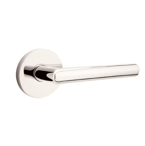 Emtek STU-US14-PHD Polished Nickel Stuttgart (Pair) Half Dummy Levers with Your Choice of Rosette