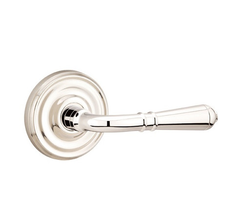 Emtek T-US14-PASS Polished Nickel Turino Passage Lever with Your Choice of Rosette