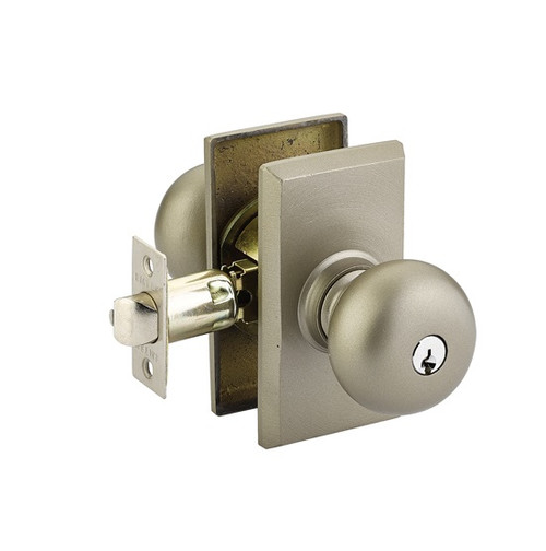 Emtek WC-TWB-ENTR Tumbled White Bronze Winchester Keyed Entry Knob with Your Choice of Rosette