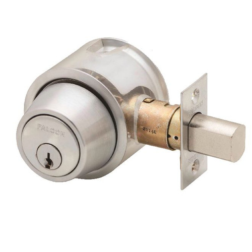 Falcon D211P-626 Satin Brass Single Cylinder Classroom Deadbolt