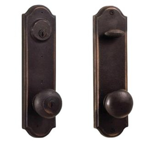 Weslock 7651H-1 Oil Rubbed Bronze Tramore Single Cylinder 2-Point Handleset with Carlow Lever