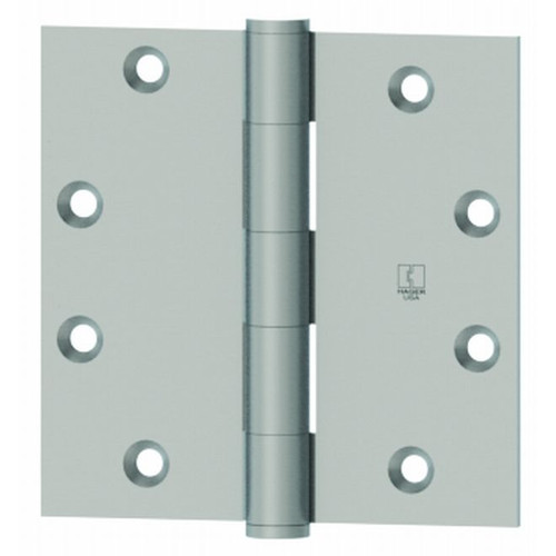 Hager 1191532 Bright Stainless Steel 5" Full Mortise Five Knuckle Standard Weight Plain Bearing Hinge