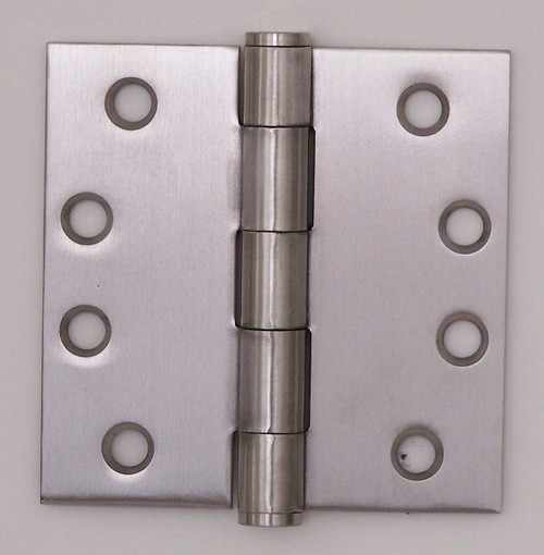 Hager 1191432D Satin Stainless Steel 4" Full Mortise Five Knuckle Standard Weight Plain Bearing Hinge