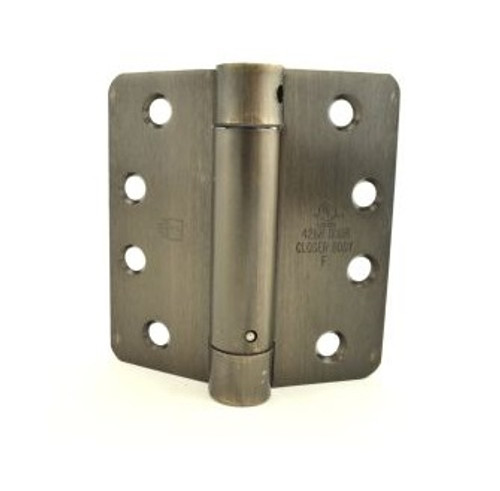 Hager 1251410B Oil Rubbed Bronze 4" Full Mortise Single Acting 1/4" Radius Corner Spring Hinge