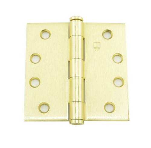 Hager 127944 Satin Brass 4" Steel Full Mortise Architectural Hinge