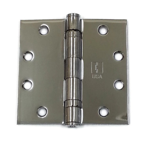 Hager BB1279526 Polished Chrome 5" Steel Full Mortise Ball Bearing Architectural Hinge