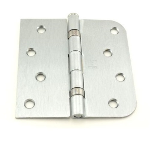 Hager BB1816426D Satin Chrome 4" Full Mortise Square x 5/8" Radius Steel Residential Ball Bearing Hinge