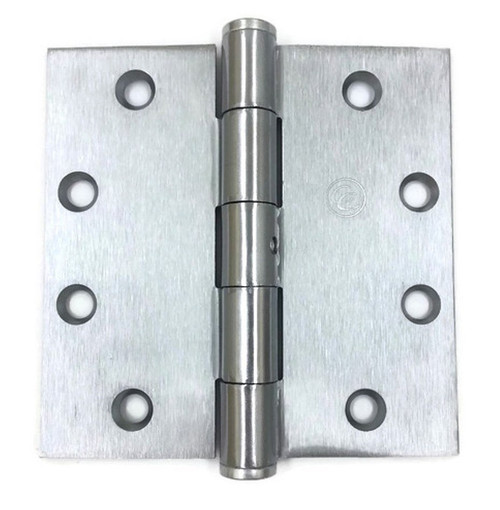 Hager EC110041226D-3PK Satin Chrome 4-1/2" Full Mortise Standard Weight Plain Bearing Square Corner Hinge