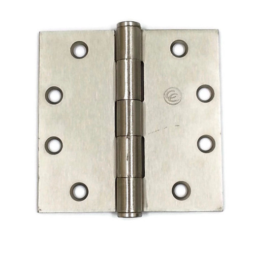 Hager EC110041215-3PK Satin Nickel 4-1/2" Full Mortise Standard Weight Plain Bearing Square Corner Hinge