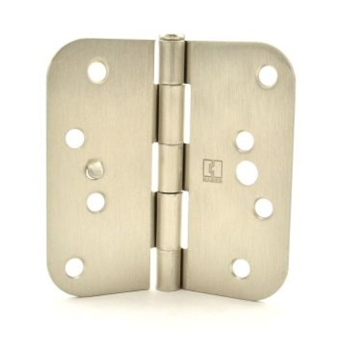 Hager RC1843415 Satin Nickel 4" Full Mortise 5/8" Radius Steel Residential Hinge