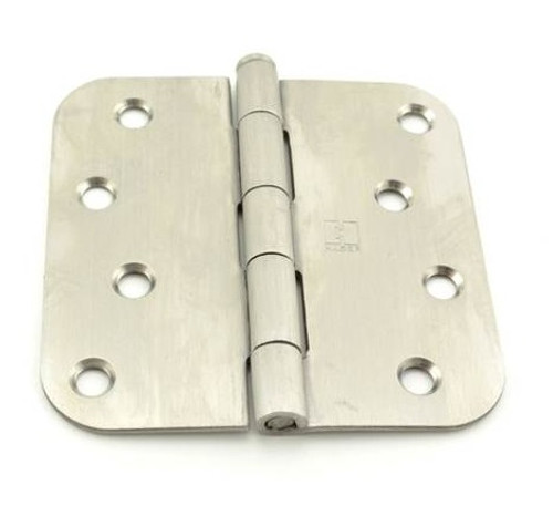 Hager RC1542432D Satin Stainless Steel 4" Full Mortise 5/8" Radius Residential Hinge