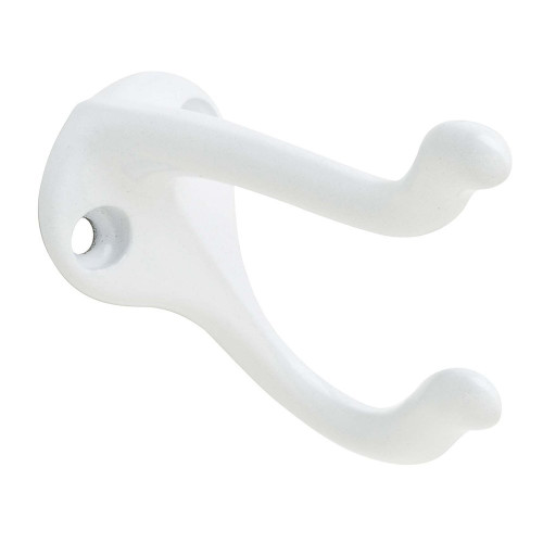 Ives 571A-W White Aluminum Coat & Hat Hook