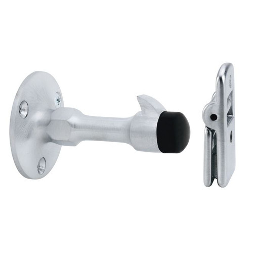 Ives WS20X-US26D Satin Chrome Manual Wall Stop and Holder for Masonry Mounting