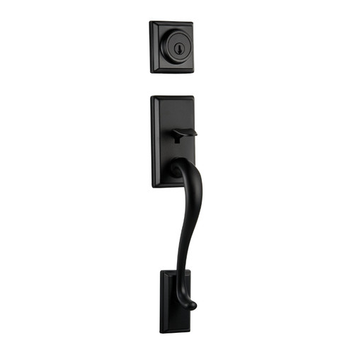 Kwikset 800HE/966H-US514 Iron Black Hawthorne Single Cylinder Handleset with Hancock Knob