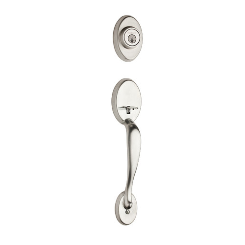 Kwikset 800CE/966A-US26D Satin Chrome Chelsea Single Cylinder Handleset with Abbey Knob