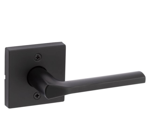 Kwikset 788LSLSQT-514 Iron Black Lisbon Half Dummy Lever with Square Rose