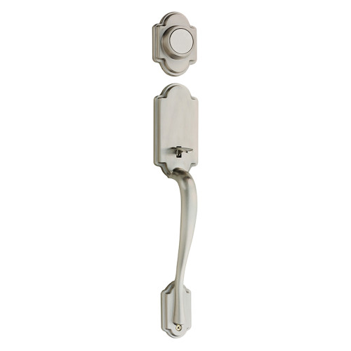 Kwikset 802AN/968H-15 Satin Nickel Arlington Dummy Handleset with Hancock Knob