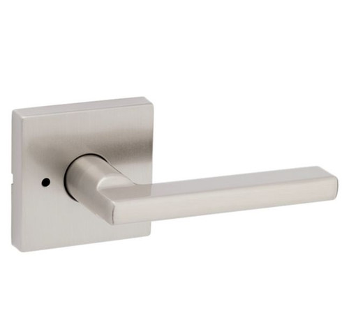 Kwikset 730HFLSQT-15 Satin Nickel Halifax Privacy Lever with Square Rose