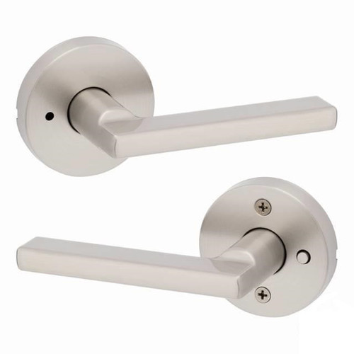 Kwikset 730HFLRDT-15 Satin Nickel Halifax Privacy Lever with Round Rose