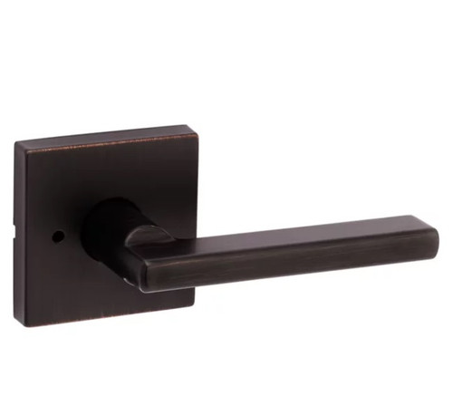 Kwikset 730HFLSQT-11P Venetian Bronze Halifax Privacy Lever with Square Rose