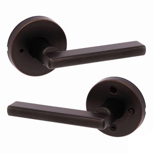 Kwikset 730HFLRDT-11P Venetian Bronze Halifax Privacy Lever with Round Rose