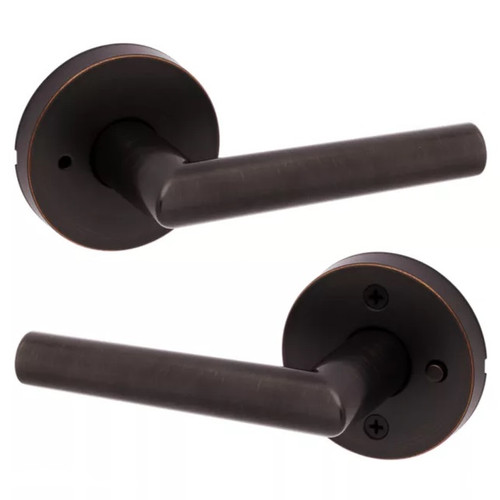 Kwikset 730MILRDT-11P Venetian Bronze Milan Privacy Lever with Round Rose