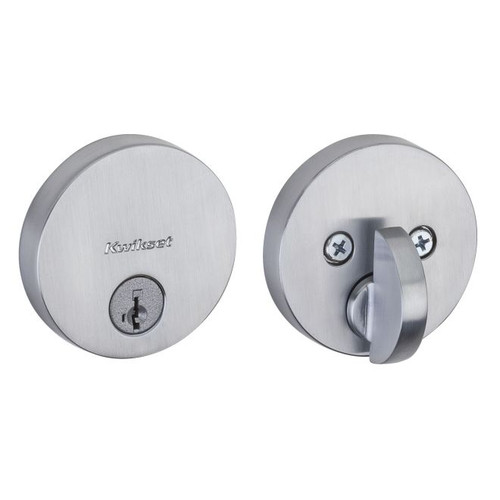 Kwikset 258RDT-26D Satin Chrome Uptown Single Cylinder Deadbolt