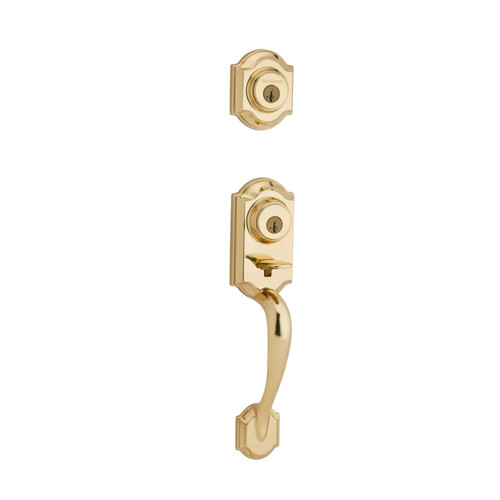 Kwikset 553MNHLIP-3 Polished Brass Montara Single Cylinder Handleset (Exterior Side Only)