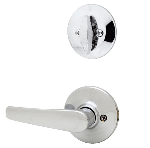 Kwikset 604DL-26 Polished Chrome Delta Lever Single Cylinder Handleset (Interior Side Only)