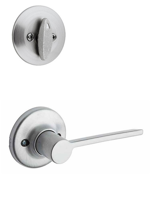 Kwikset 604LRLRDT-26D Satin Chrome Ladera Lever Single Cylinder Handleset (Interior Side Only)