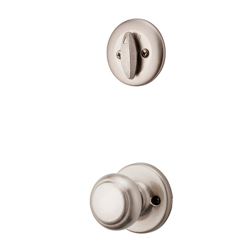 Kwikset 604CV-15 Satin Nickel Cove Knob Single Cylinder Handleset (Interior Side Only)