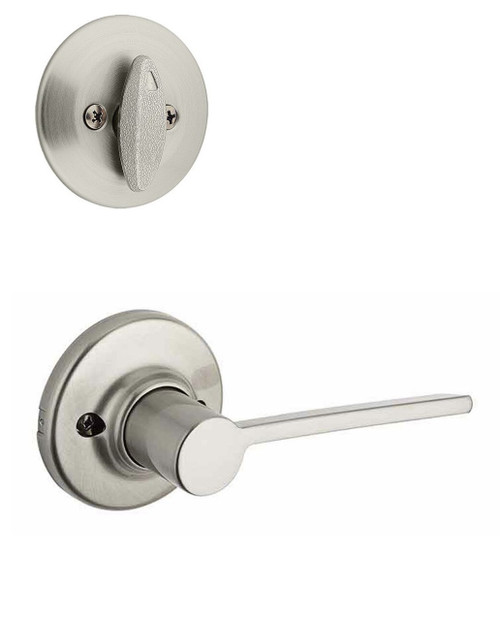 Kwikset 604LRLRDT-15 Satin Nickel Ladera Lever Single Cylinder Handleset (Interior Side Only)