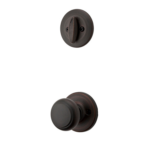 Kwikset 604CV-11P Venetian Bronze Cove Knob Single Cylinder Handleset (Interior Side Only)