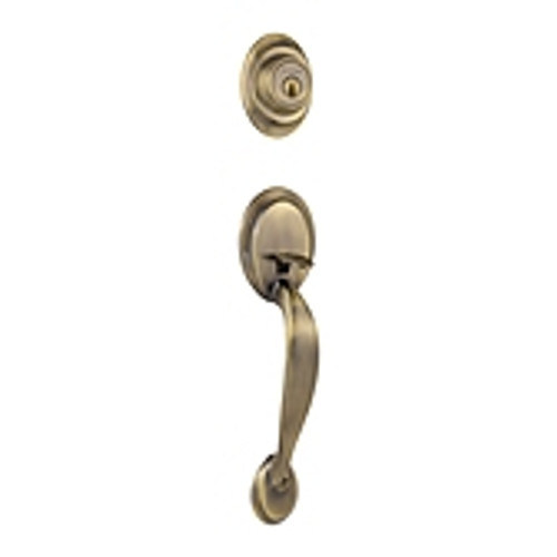 Kwikset 687DALIP-5 Antique Brass Dakota Single Cylinder Handleset (Exterior Side Only)