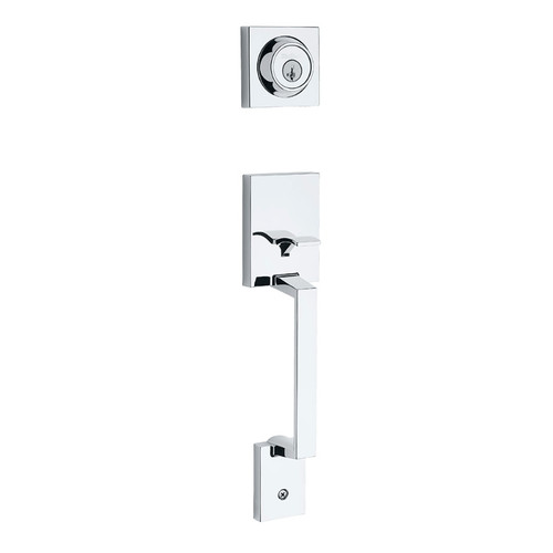 Kwikset 687AMDLIP-26S Polished Chrome Amador Single Cylinder Handleset (Exterior Side Only)