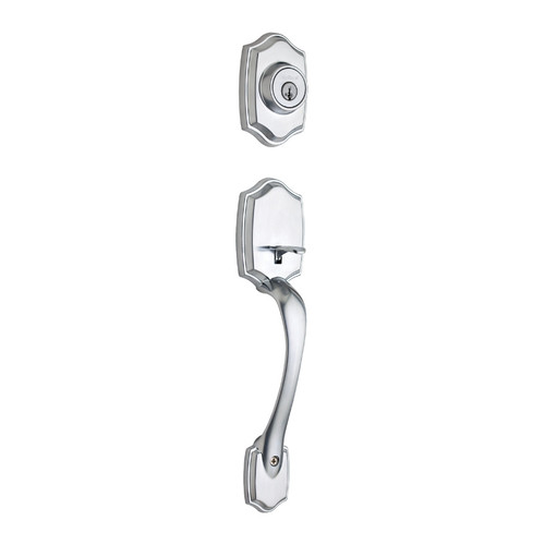 Kwikset 687BW/966LRLRDT-26D Satin Chrome Belleview Single Cylinder Handleset with Ladera Lever