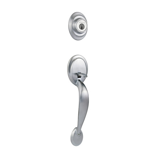 Kwikset 687DA/966BL-26D Satin Chrome Dakota Single Cylinder Handleset with Balboa Lever