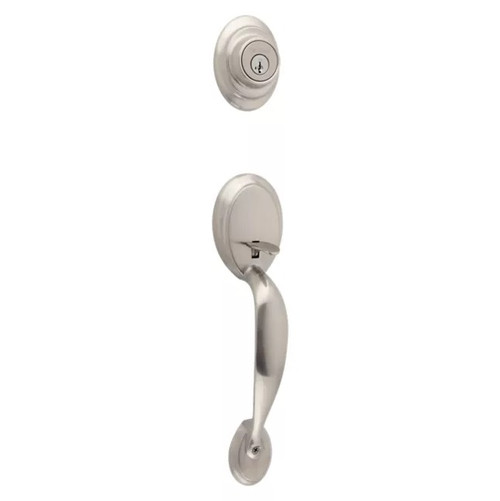 Kwikset 687DALIP-15S.DS Dakota Single Cylinder Exterior Handleset SmartKey with RCAL Latch and Dual RCS and 5303 Full Lip Strike Satin Nickel Finish