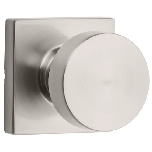 Kwikset 720PSKSQT-15 Satin Nickel Pismo Passage Knob with Square Rose