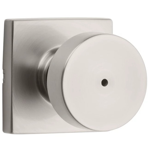 Kwikset 730PSKSQT-15 Satin Nickel Pismo Privacy Knob with Square Rose