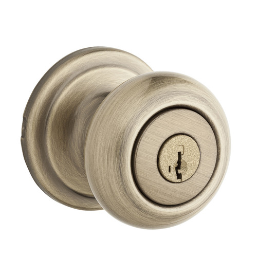 Kwikset 740J-US5 Antique Brass Juno Keyed Entry Knob